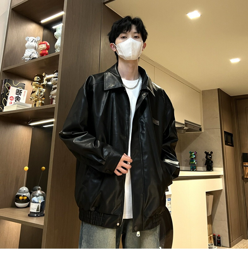 楽天市場】【メンズライダースジャケット/M-3XL】 ゆったり PU レザー