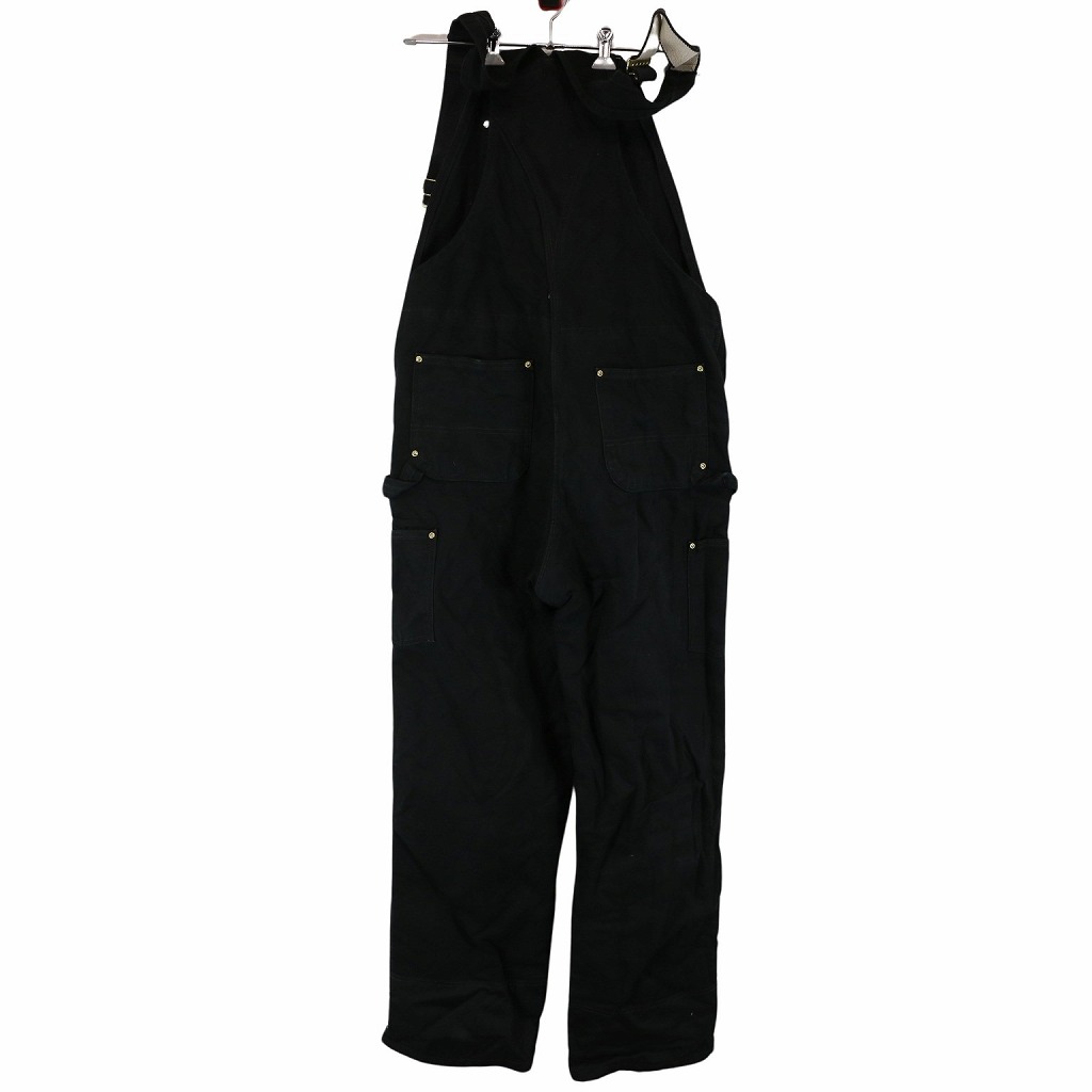 カーハートW36 黒ダック ダブルニーオーバーオール 中綿キルティング