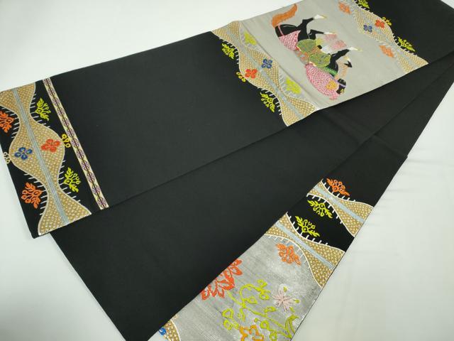 楽天市場】平和屋本店□極上 龍村平蔵製 本袋帯 天竺祭馬錦 黒地 金