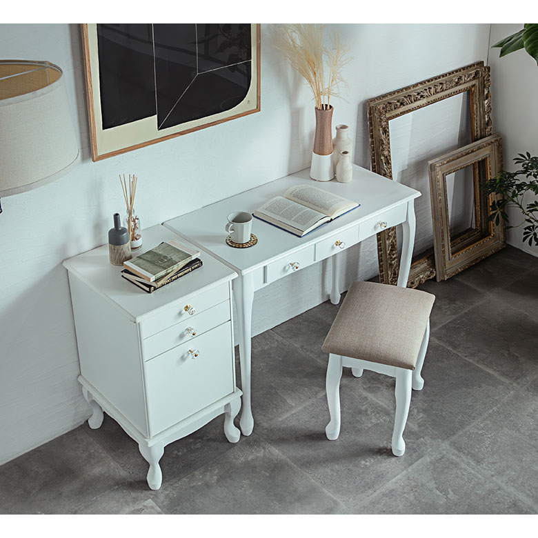 楽天市場】デスク ドレッサー テーブル 猫脚 化粧台 メイク台 コスメ台