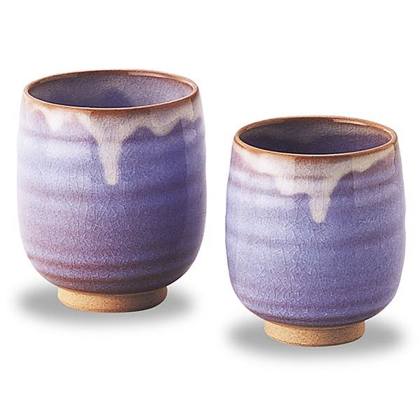 楽天市場】萩むらさき 組 湯呑 化粧箱付 萩焼 はぎやき { 湯呑み ゆ