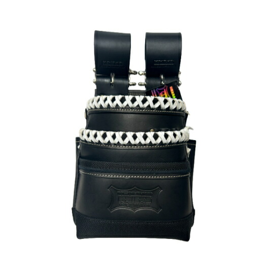 楽天市場】KNICKS ニックス KBB-301DDX 総ヌメ革使用3段腰袋 白革紐W