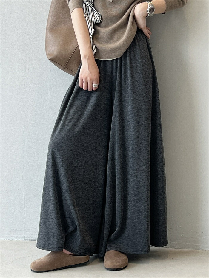 楽天市場】即納☆ワイドパンツ 秋冬 ガウチョパンツ スカート見える