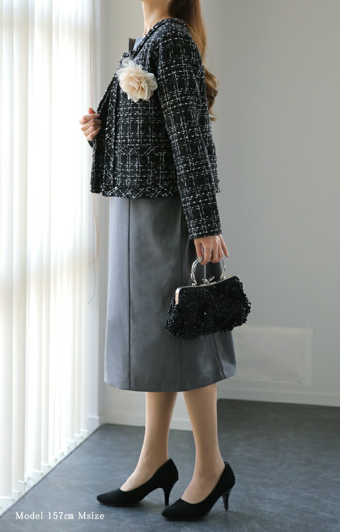 楽天市場】ツイードジャケット ノーカラー 大きいサイズ ツイード