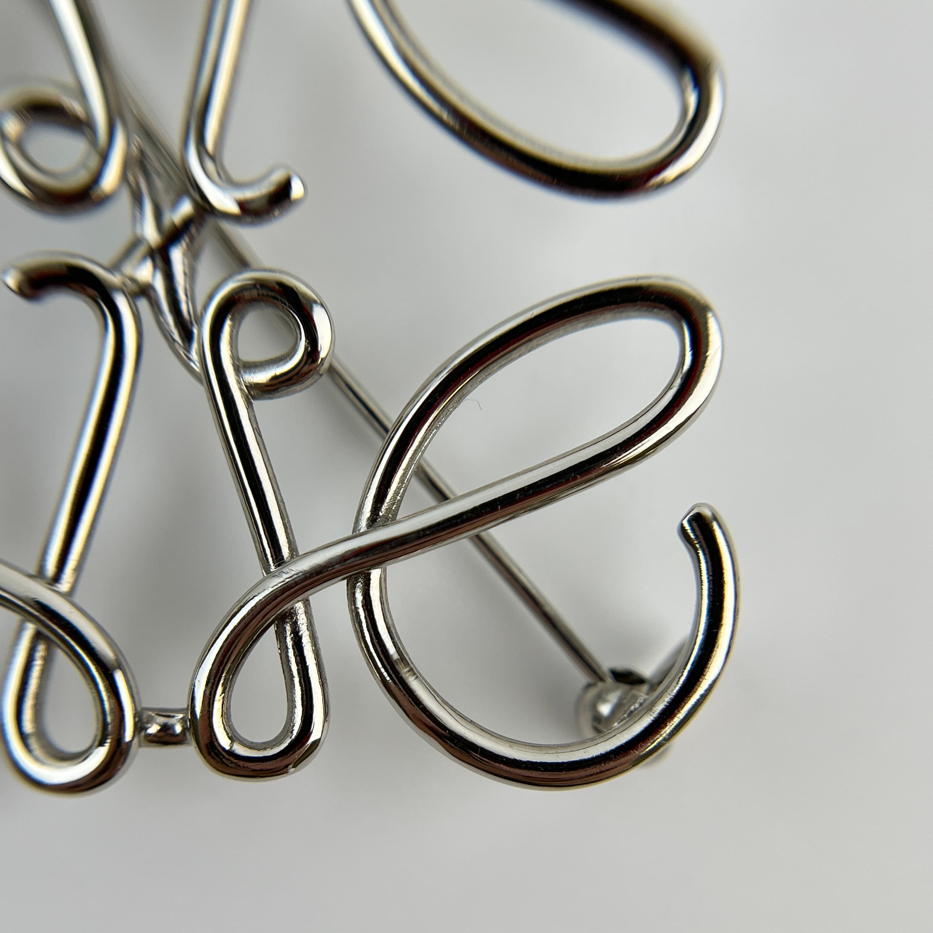 楽天市場】【中古】LOEWE ロエベ アナグラム ブローチ シルバー