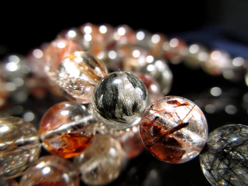 楽天市場】ガーデンとルチルの共生 透明感抜群 開運・金運のお守り MIX