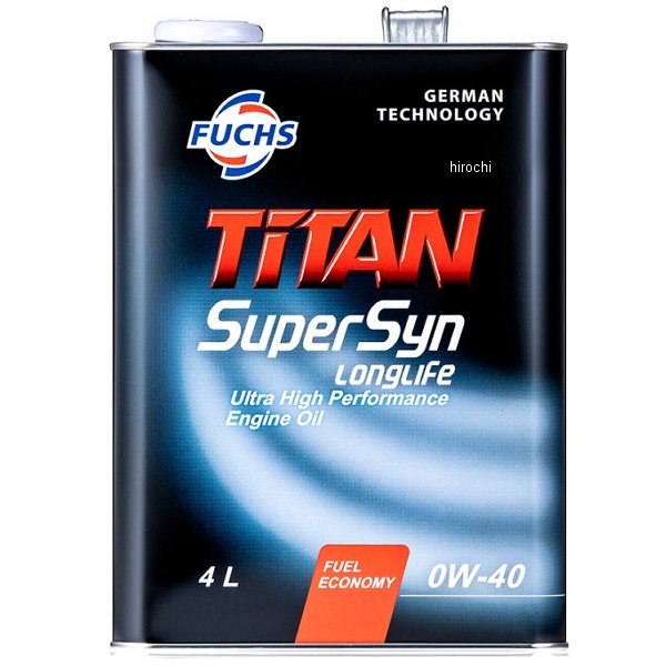 FUCHS TITAN SUPERSYN LONG LIFE 0W-40 4L (車用エンジンオイル) 価格