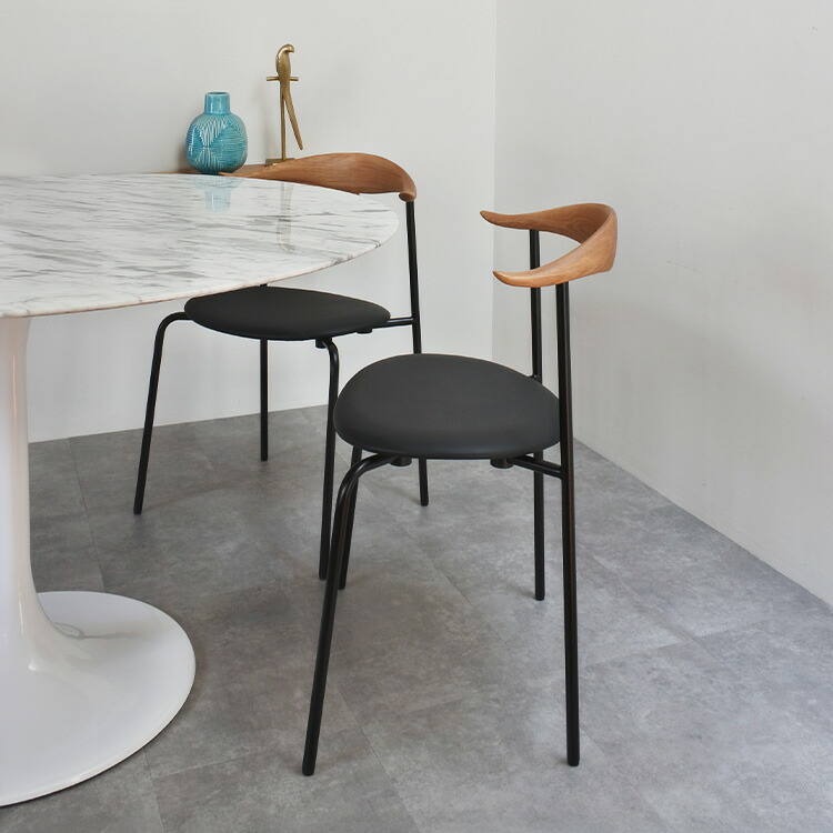 楽天市場】国内在庫 ブルホーン チェア スチールブラック 脚 ハンス J