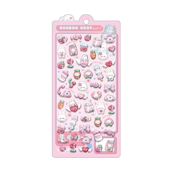 楽天市場】シール ボンボンドロップシール ももいろボンボン