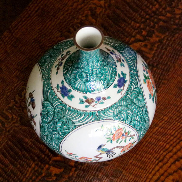 楽天市場】三ツ井為吉 九谷焼飾り壷 四面絵変花鳥図 : 九谷陶芸 北山堂