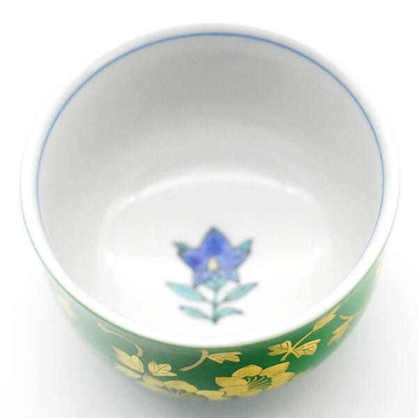 楽天市場】吉田美統【人間国宝】九谷焼ぐい呑み 金襴手花唐草 緑