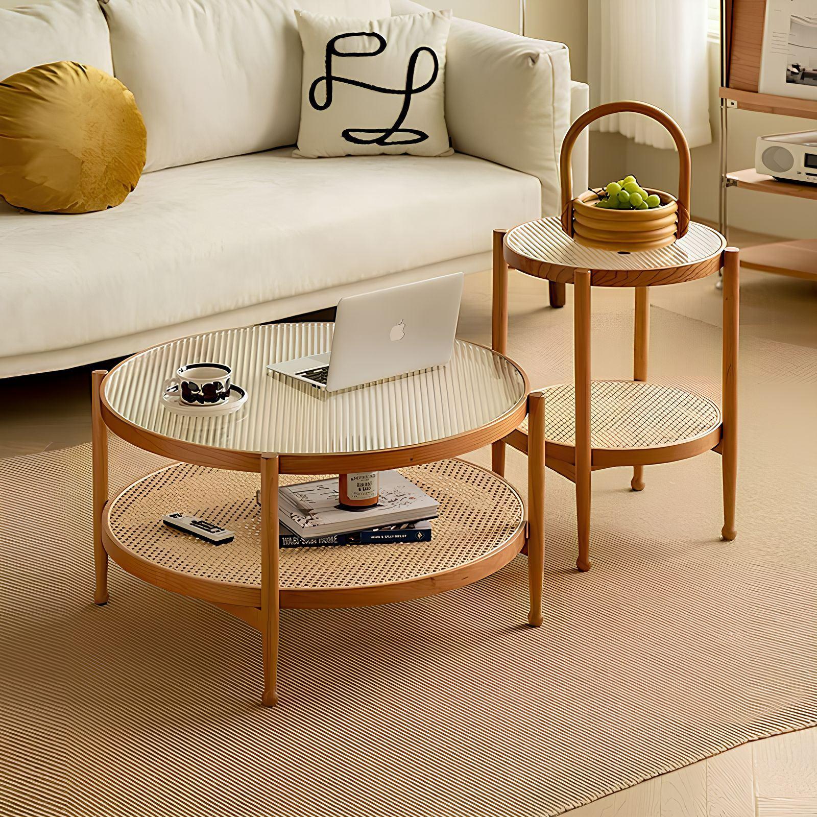 楽天市場】【5年保証】ローテーブル ガラス テーブル 木製 センター