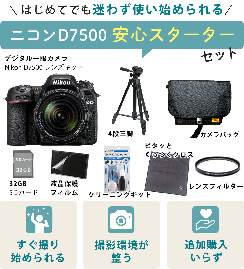 楽天市場】ニコン デジタル一眼レフカメラ D7500 レンズキット AF-S DX