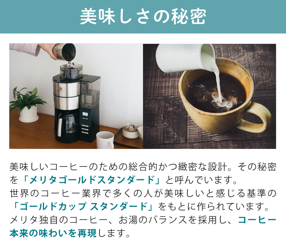 楽天市場】メリタ コーヒーメーカー 全自動 ミル付き アロマフレッシュ
