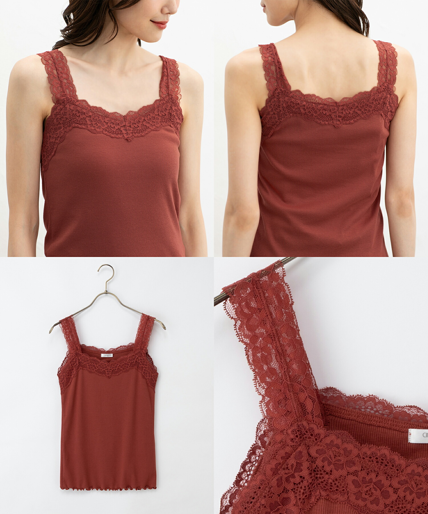 楽天市場】トップス キャミソール UVカット 吸水速乾 レース