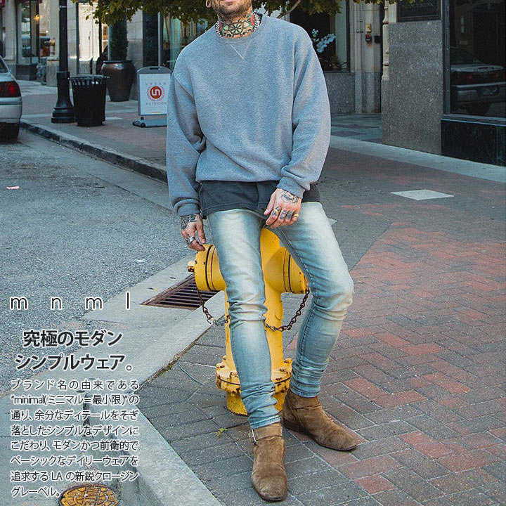 楽天市場】mnml デニム ジーンズ メンズ 春夏秋冬用 インディゴライト