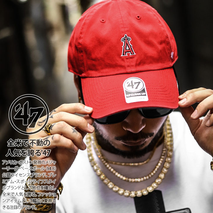 楽天市場】47 キャップ メンズ 赤 MLB エンゼルス エンジェルス 公式