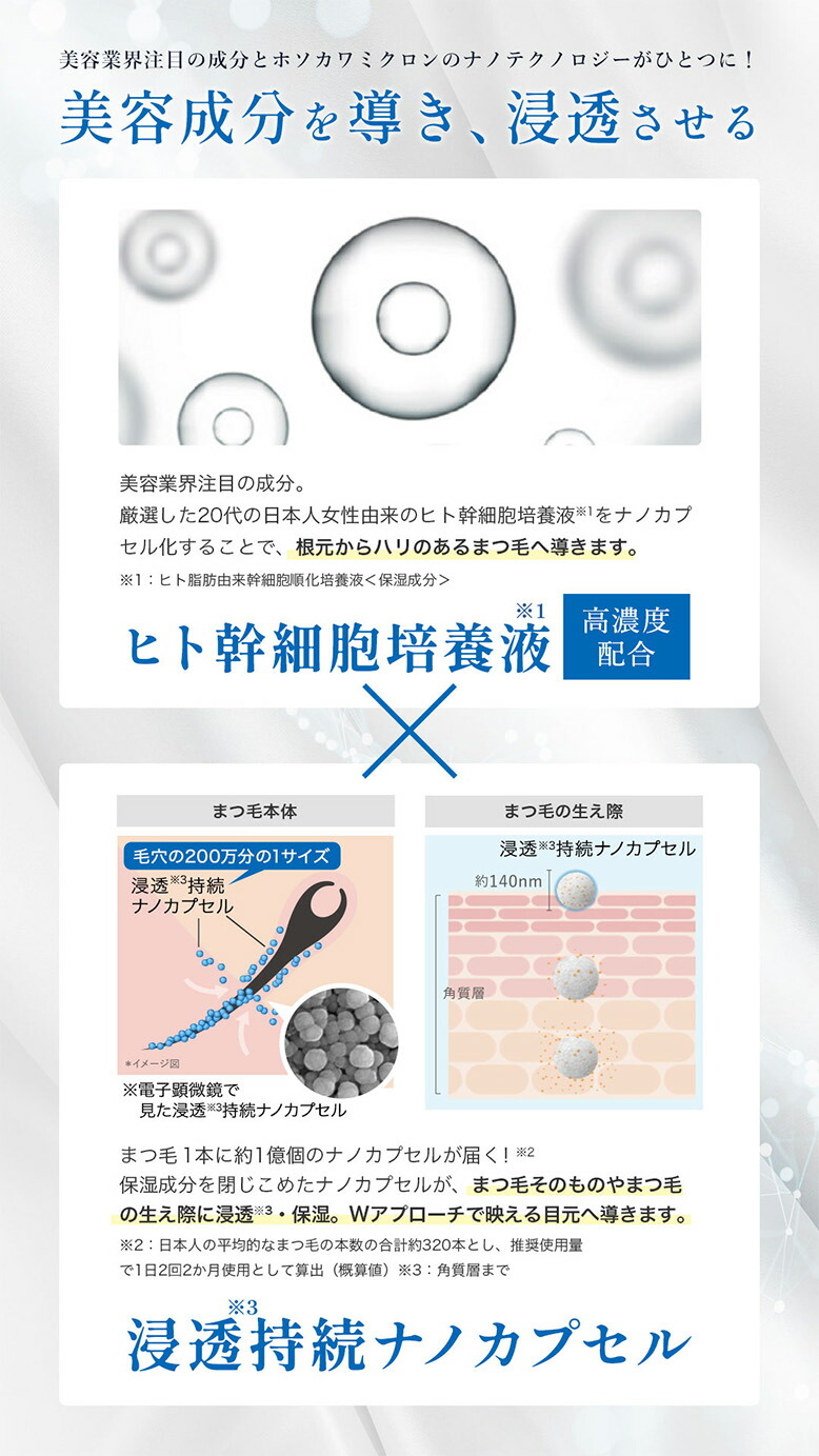 楽天市場】まつげ美容液 美容液 ホソカワミクロン ナノクリスフェア