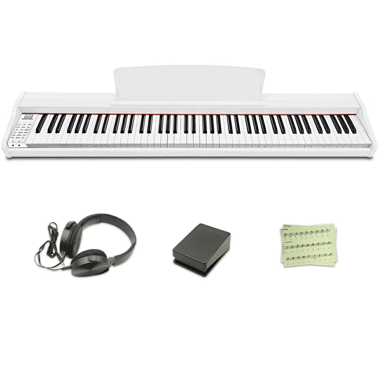 電子ピアノ 88鍵盤 SWAN-S ホワイト ケース ニコマク ペダル2種 Amazon