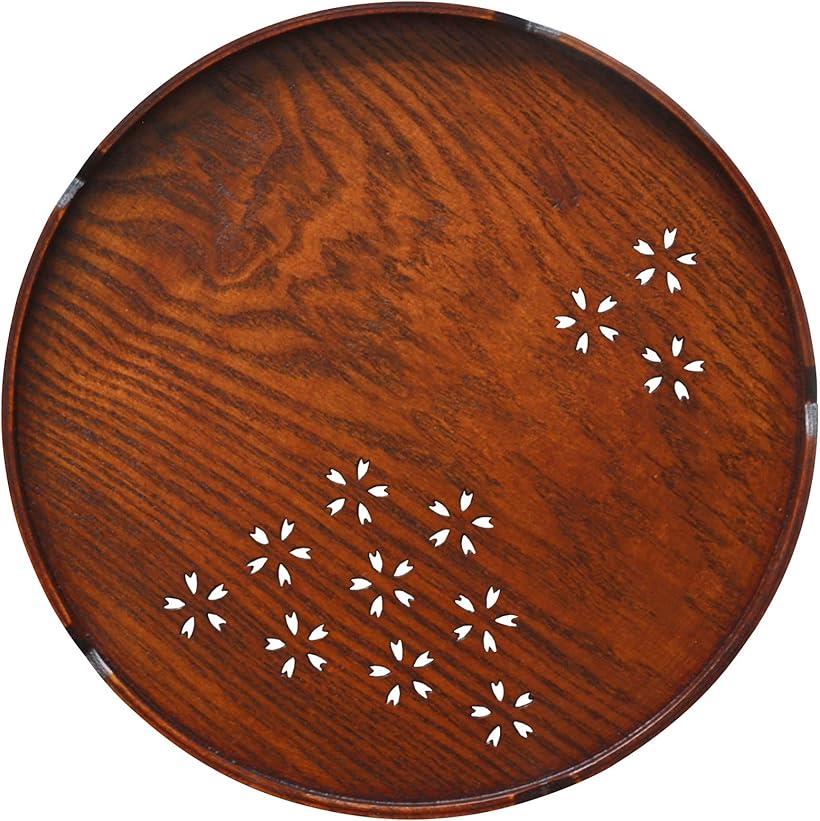 楽天市場】丸盆 木製 30cm お盆 トレー おぼん 丸いお盆 丸いトレイ 丸