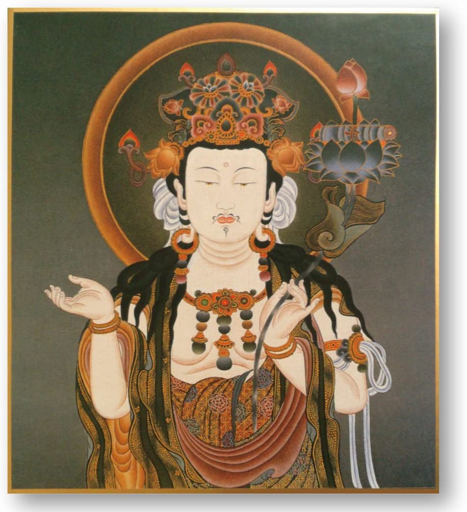 楽天市場】仏画色紙 文殊菩薩 2 送料無料 送料込み （※送料無料は