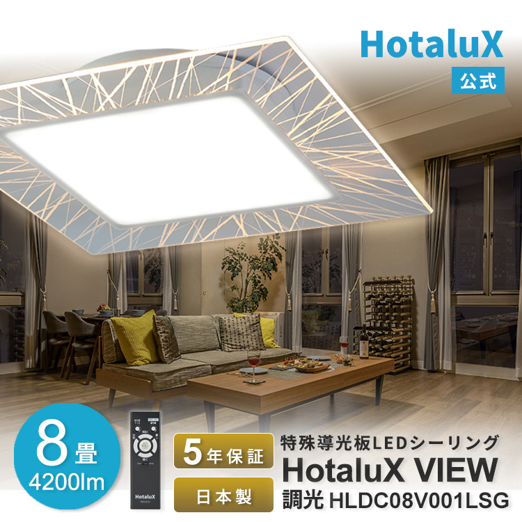 HotaluX VIEW HLDC08V001BSG LEDシーリングライト 【公式通販】