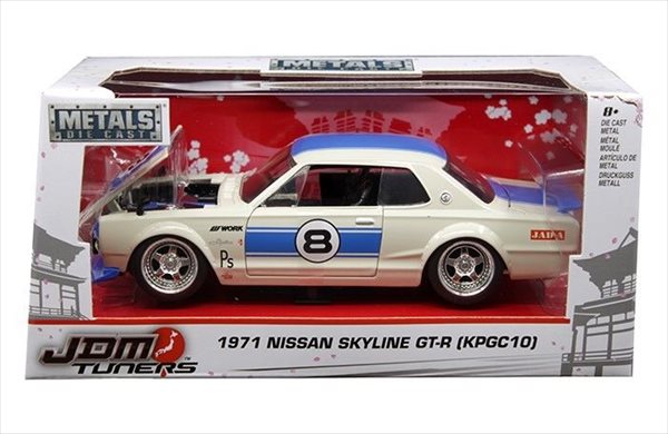 楽天市場】ミニカー 1/24 JadaTOYS☆1971 スカイラインGTR 2000GTR 白
