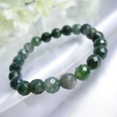 楽天市場】モスアゲート ブレスレット パワーストーン 天然石 【心の