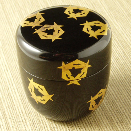 楽天市場】【茶道具】【送料無料】黒中棗鱗鶴蒔絵宮田宗景作（共箱