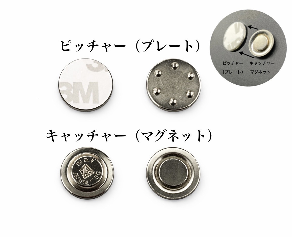 楽天市場】マグネットバッジ 丸型 1個／50個 穴が開かない 磁石 社章