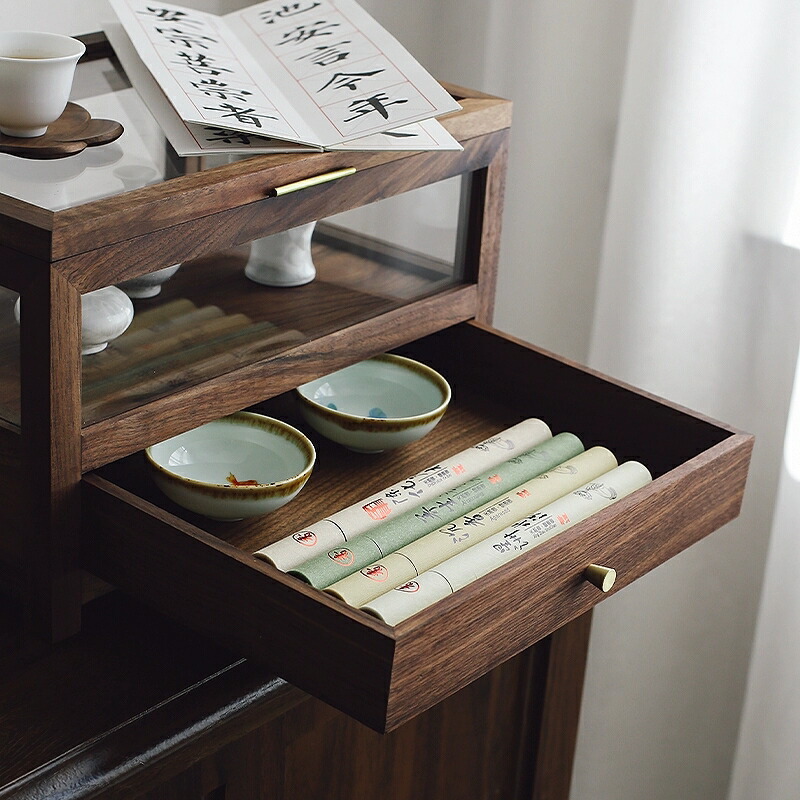 楽天市場】ウールナット&ガラス 茶棚 ウッドケース ウッドボックス
