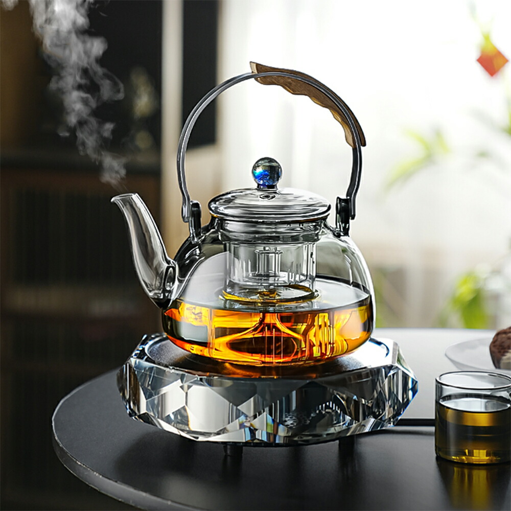 楽天市場】輝く星空 ガラスティーポット 透明 耐熱ガラス やかん