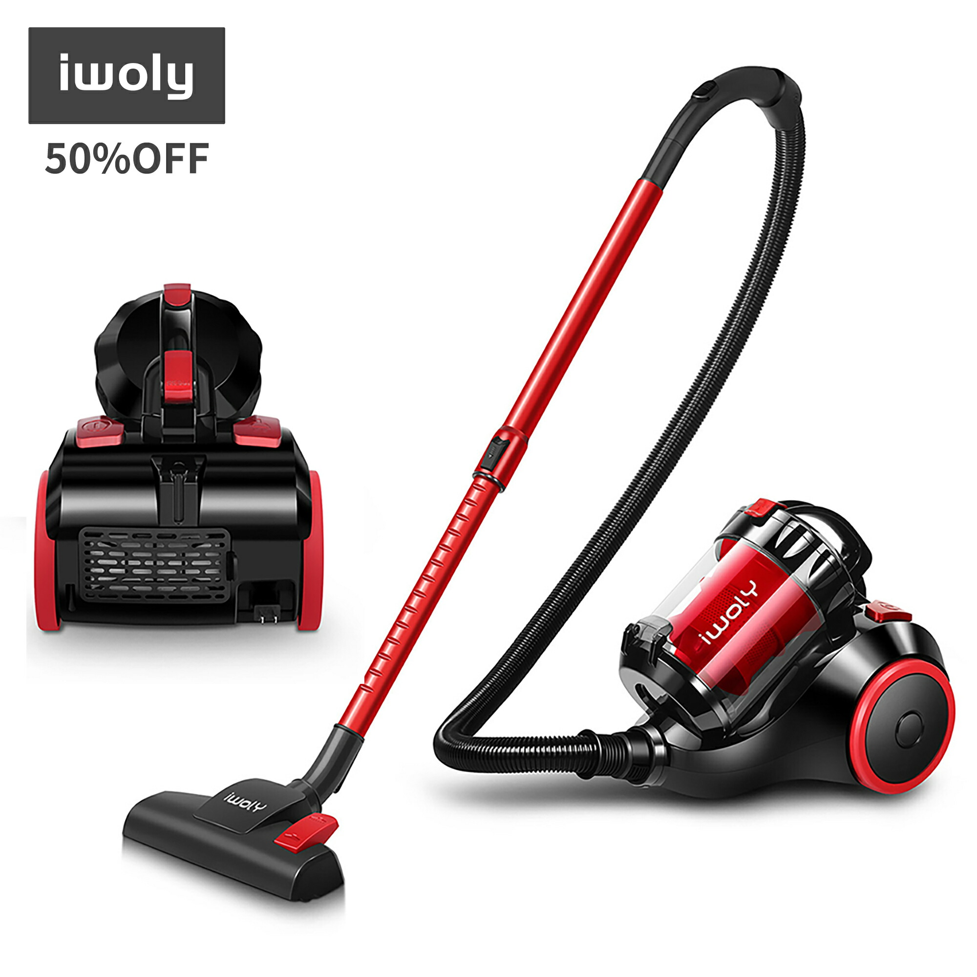 楽天市場】掃除機 キャニスター サイクロン式 20000Pa 超強力吸引