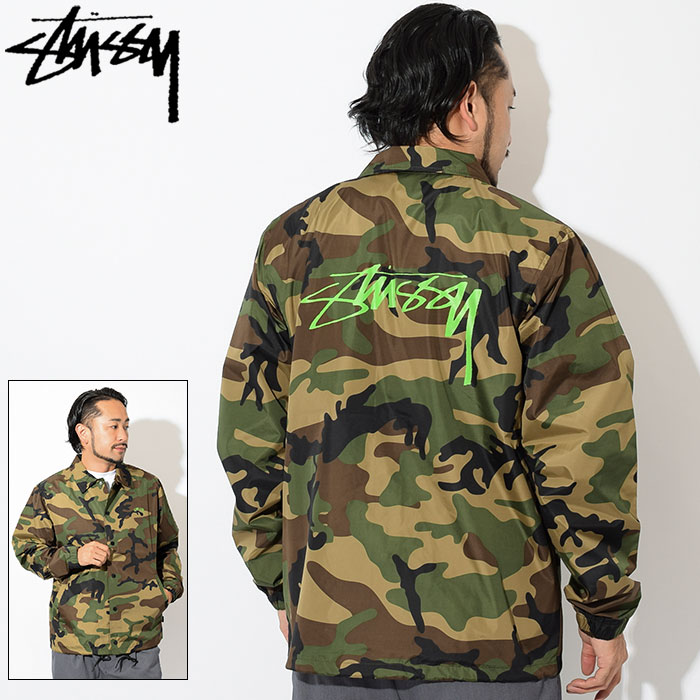 楽天市場】ステューシー STUSSY ジャケット メンズ Camo Cruize Coach