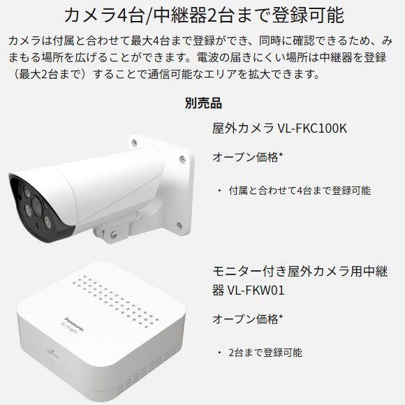 楽天市場】【最短翌日お届け】VL-CV100K Panasonic モニター付き屋外