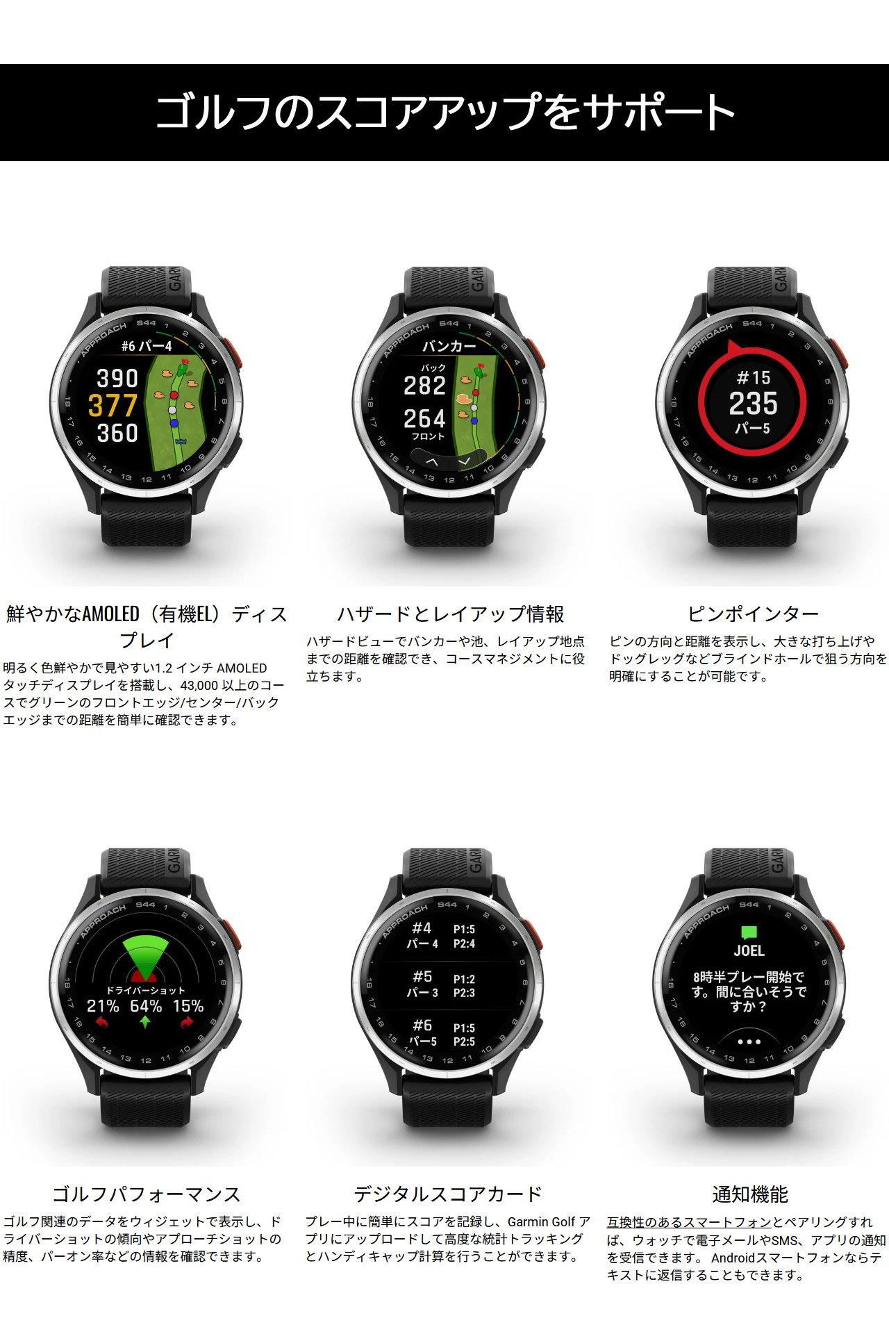 楽天市場】ガーミン GARMIN Approach S44 選べる2色 【取説サービス