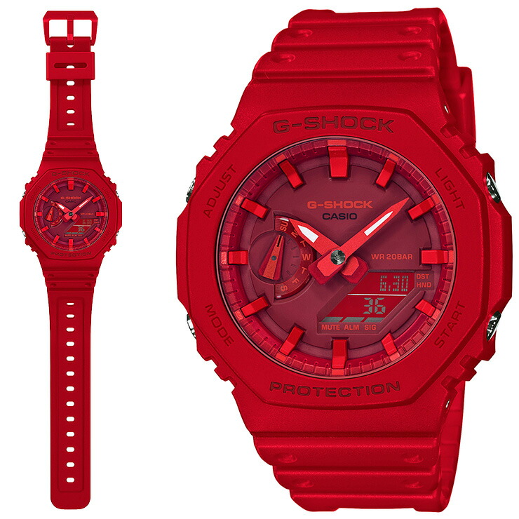 楽天市場】G-SHOCK レッド GA-2100-4AJF カシオ Gショック カーボン