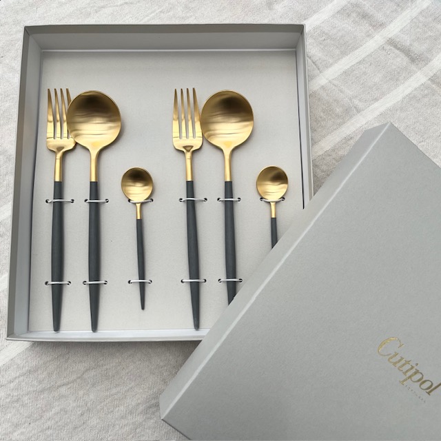 楽天市場】cutipol クチポール ディナーセット 2 GOA グレーゴールド