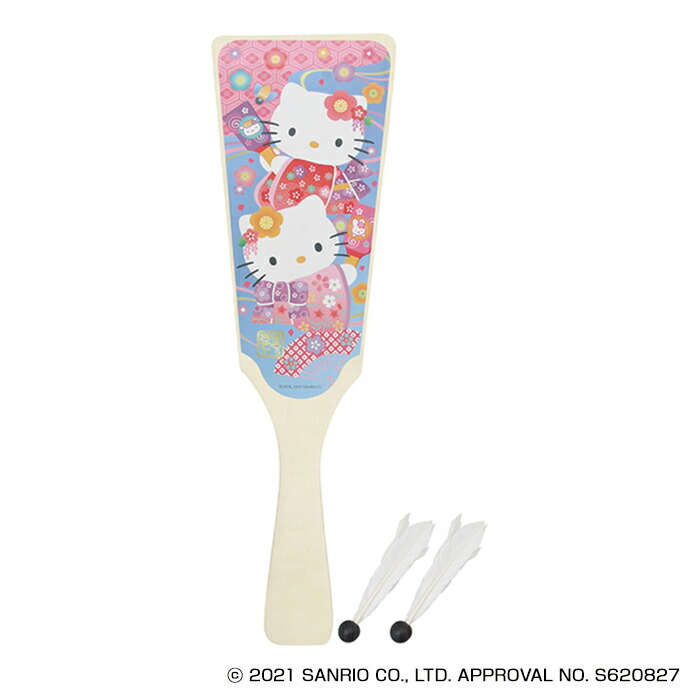 楽天市場】はろうきてぃ羽子板(梅) ［羽子板 和 外遊び 正月 遊び