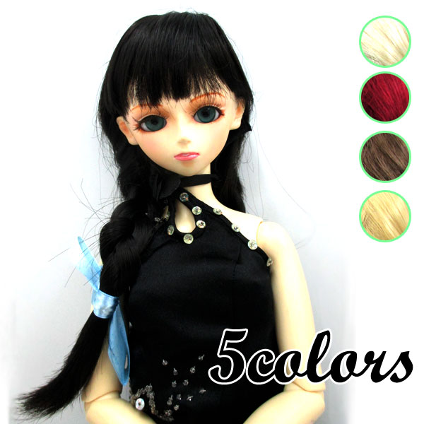 楽天市場】ドールウィッグ ウィッグ 三つ編みウィッグ おさげドール用