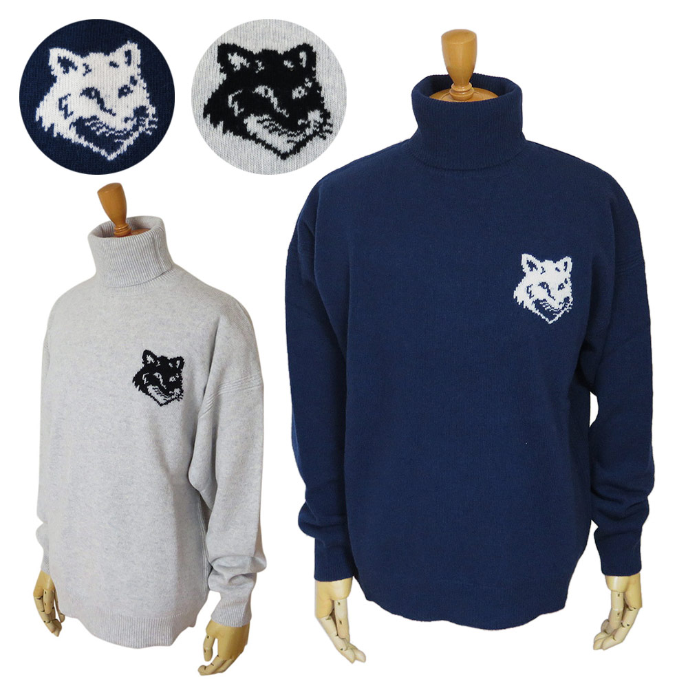 楽天市場】メゾンキツネ タートルネック セーター メンズ フォックス