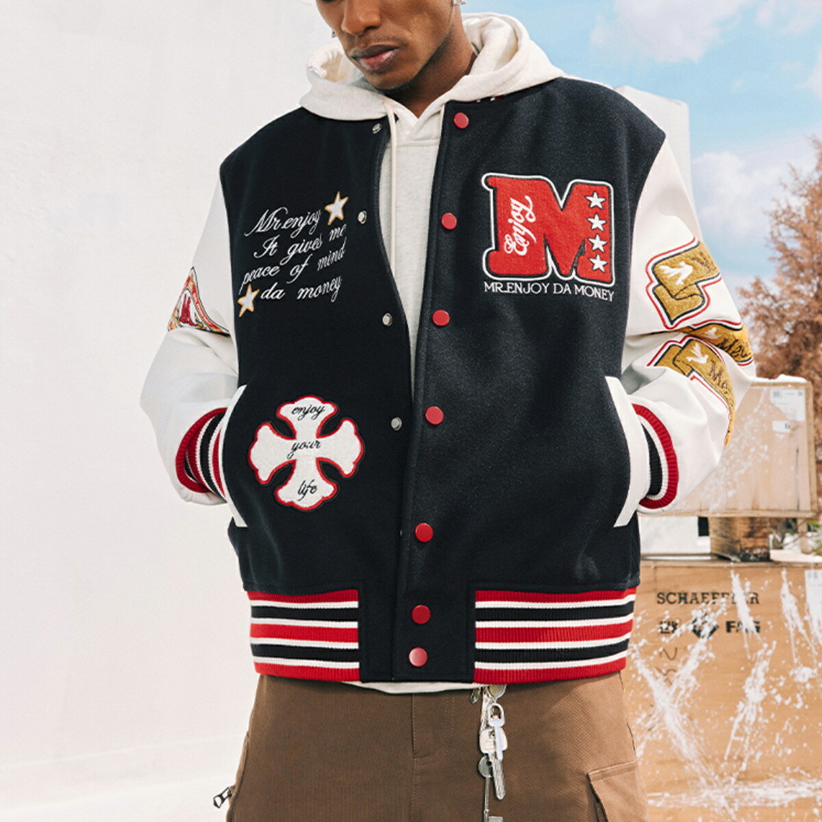 楽天市場】MEDM ミスターエンジョイダマネー スタジャン ロゴ