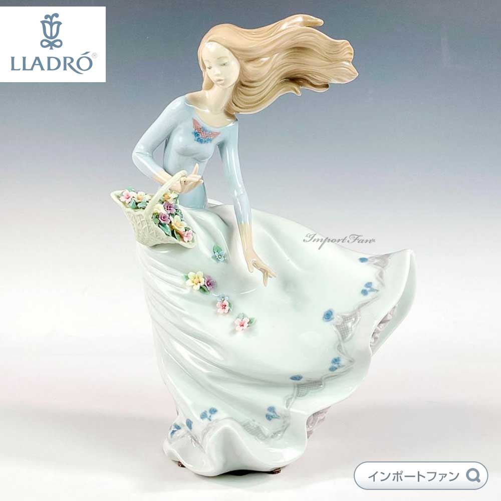 楽天市場】リヤドロ 風のいたずら 女性 花 置物 01006767 LLADRO