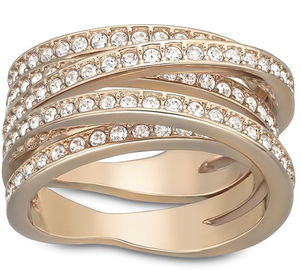 楽天市場】スワロフスキー スパイラル 指輪 リング ローズゴールド