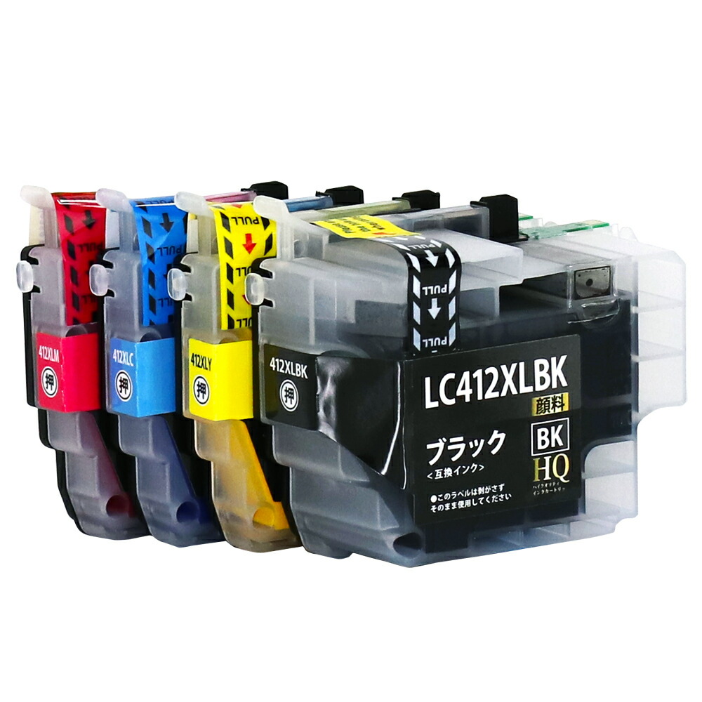 楽天市場】LC412XL-4PK【純正同様全色顔料】ブラザー用 LC412XL 大容量