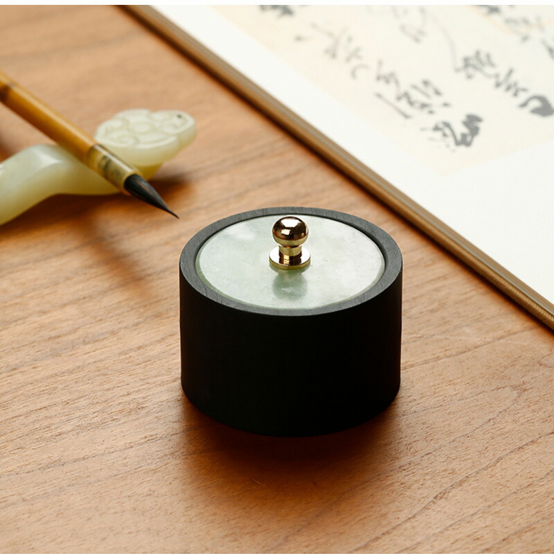 楽天市場】【予約品】すずり 中国硯 書道用品 文房具 手のひら フタ