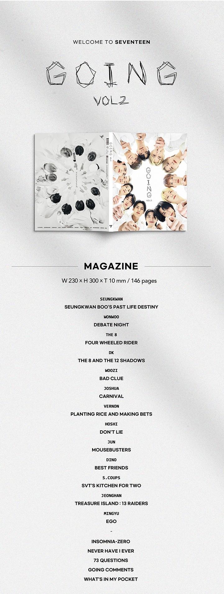 楽天市場】SEVENTEEN [GOING] Magazine Vol.2 セブンティーン セブチ