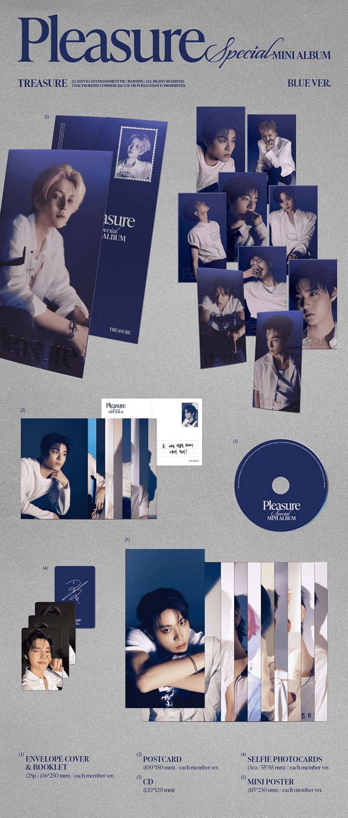 楽天市場】TREASURE - SPECIAL MINI ALBUM 「PLEASURE」 (BLUE VER