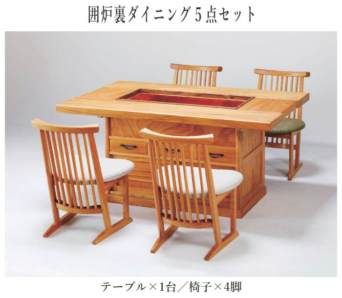 楽天市場】【開梱設置無料】 囲炉裏テーブル 室内 囲炉裏ダイニング