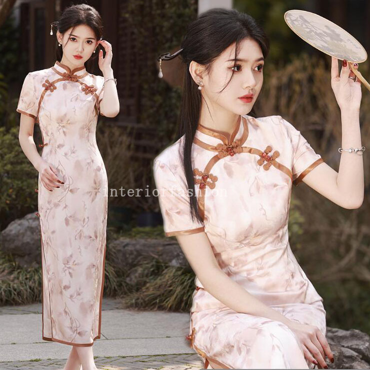 楽天市場】中華風改良ワンピース チャイナドレス 中華服 夏服 チャイナ